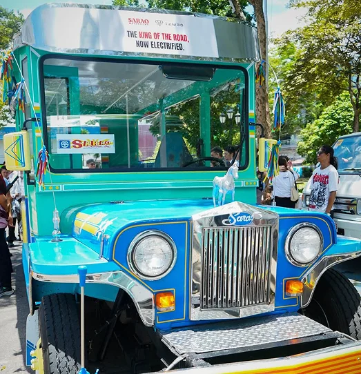 Front of the electric jeepney: The king of the road, now electrified