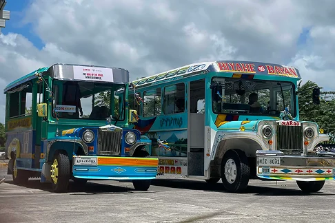 Two electric jeepneys in Naga City